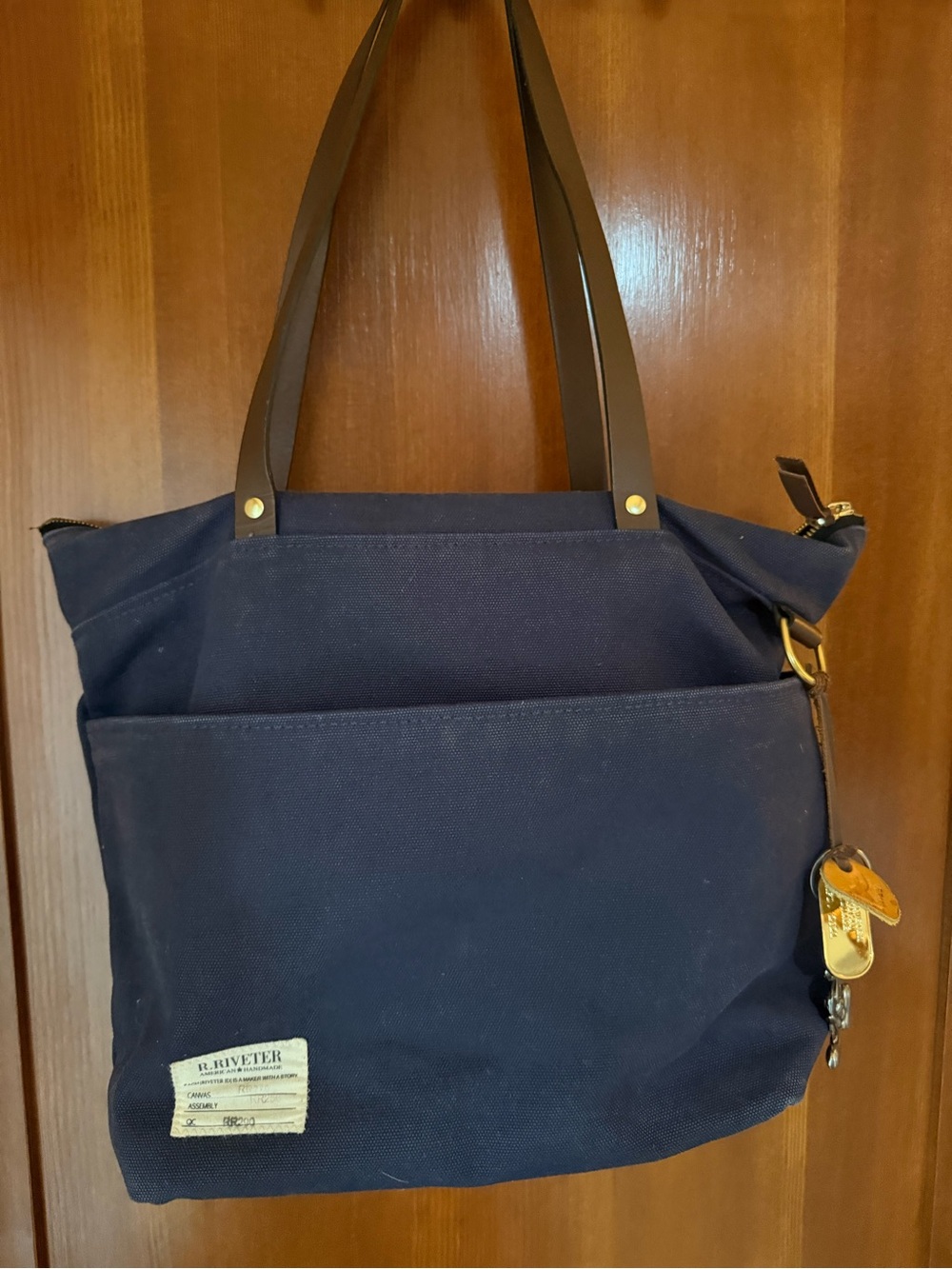 R Riveter Canvas Navy Tote